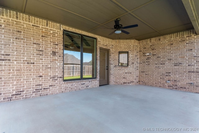 view of patio / terrace with ceiling fan