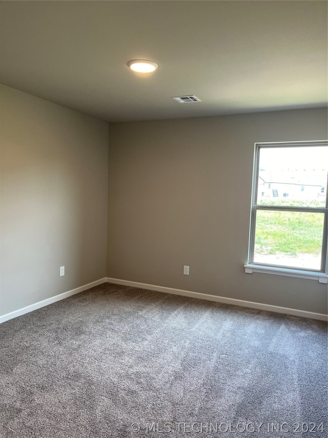 view of carpeted spare room