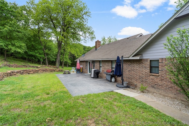 view of yard featuring a patio area