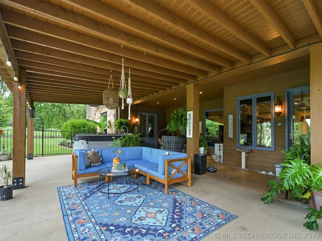 view of patio / terrace featuring outdoor lounge area