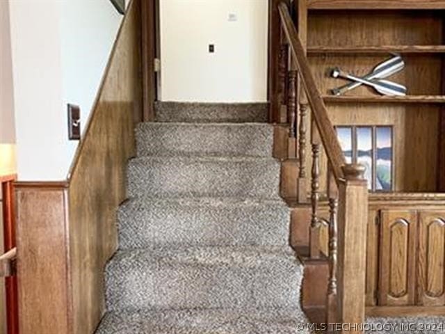 stairway with carpet