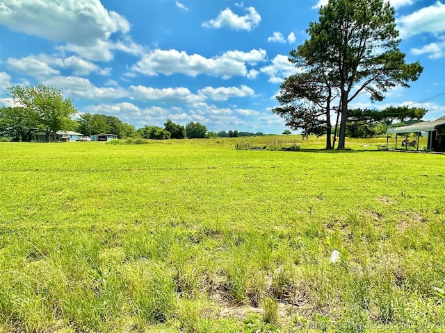 view of yard featuring a rural view