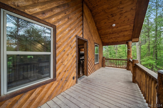 view of wooden deck