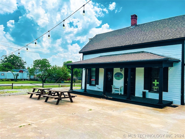 view of patio with covered porch