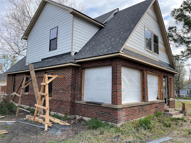 view of home's exterior featuring a garage