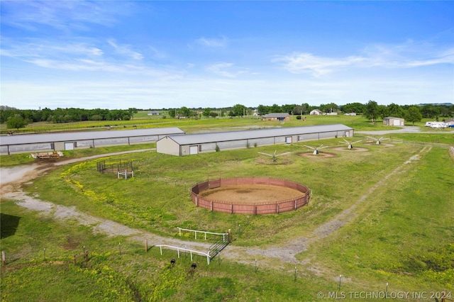 exterior space featuring a rural view