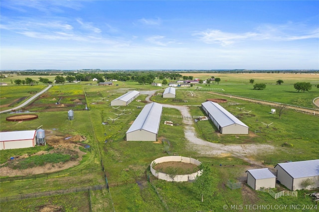 bird's eye view featuring a rural view