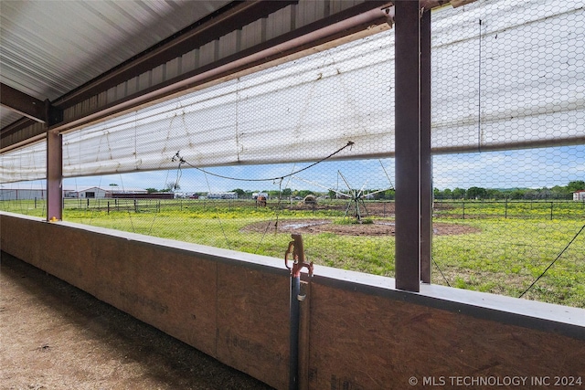 exterior space featuring a rural view