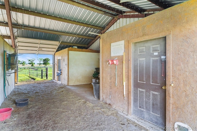 view of horse barn