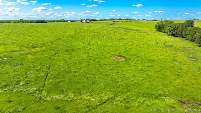 bird's eye view with a rural view