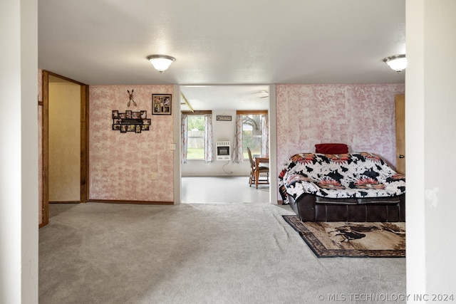 bedroom with carpet floors