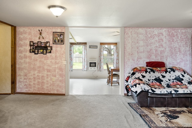 bedroom featuring carpet