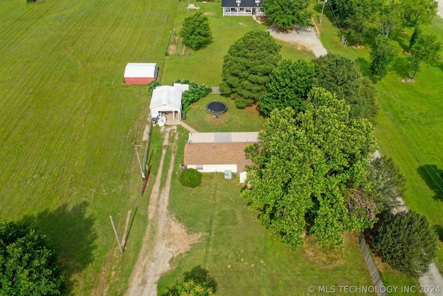 drone / aerial view featuring a rural view