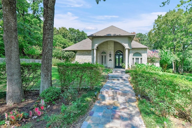 mediterranean / spanish house with french doors