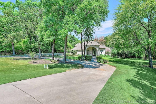 exterior space with a lawn