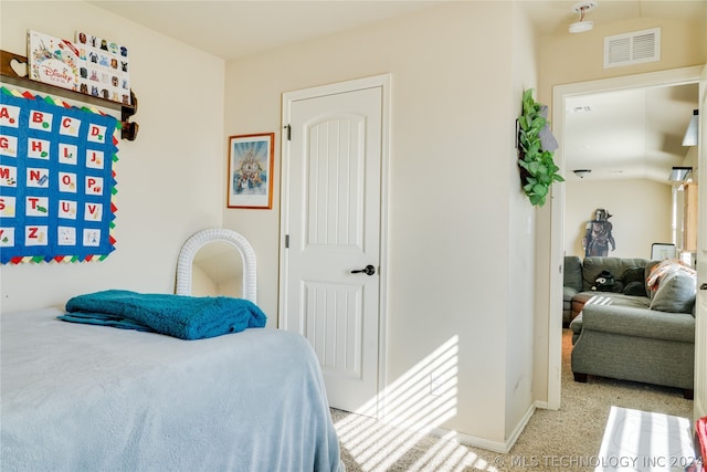 view of carpeted bedroom