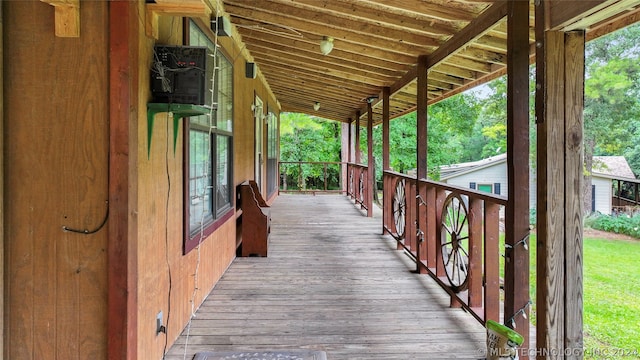 view of wooden terrace