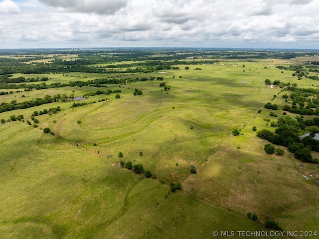 aerial view featuring a rural view