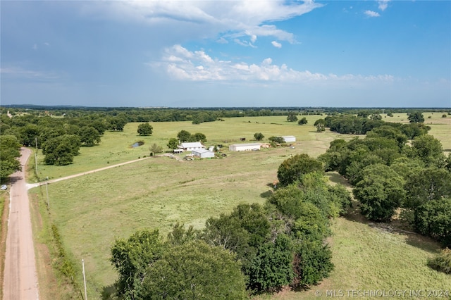 bird's eye view with a rural view