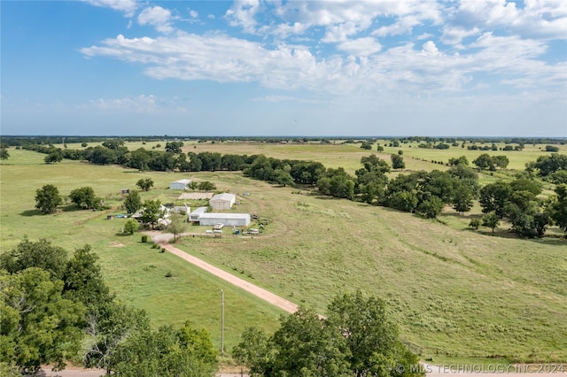 drone / aerial view featuring a rural view