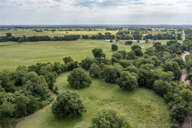 aerial view with a rural view