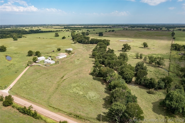 drone / aerial view featuring a rural view