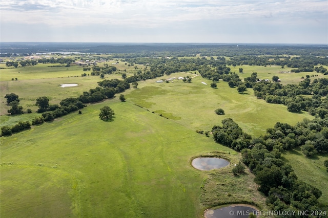 aerial view with a rural view