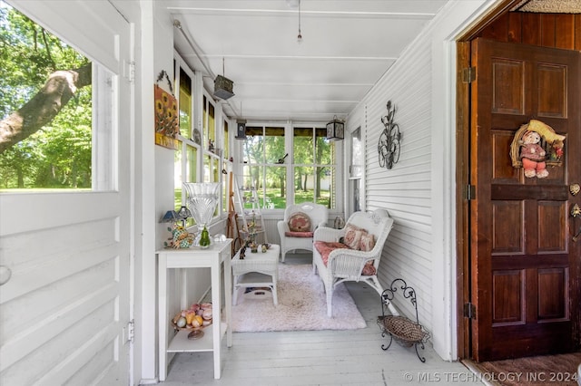 view of sunroom