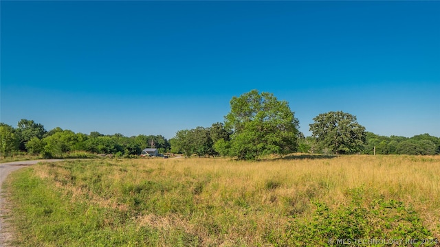 view of landscape featuring a rural view