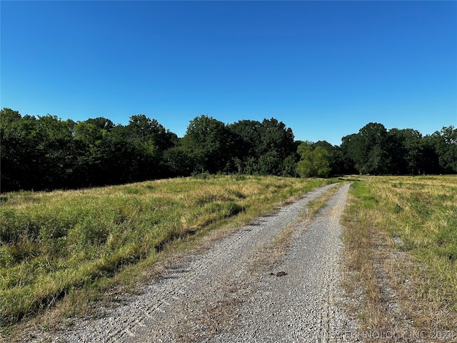 view of road featuring a rural view