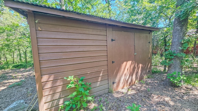 view of shed