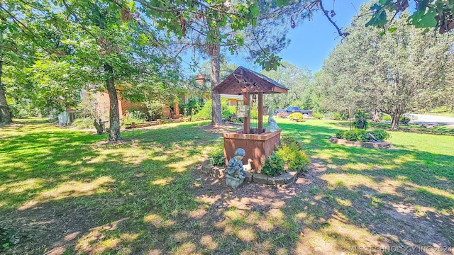 view of yard featuring a gazebo