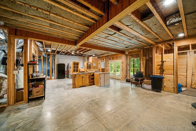 interior space featuring concrete flooring