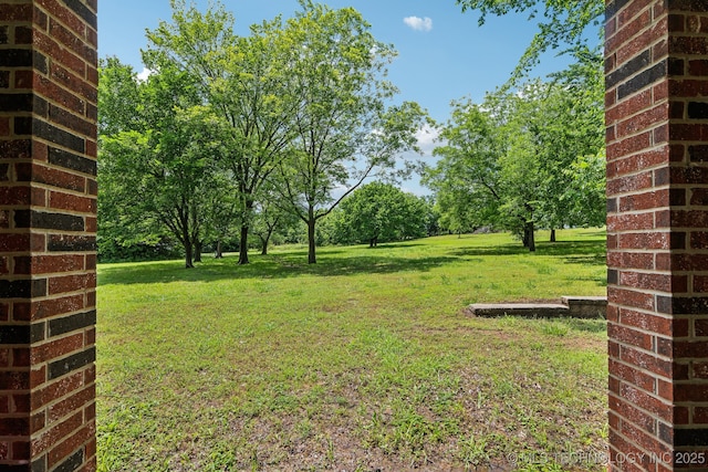 1805 College Park Rd, Claremore, OK 74017 - view of green lawn with view of wooded area