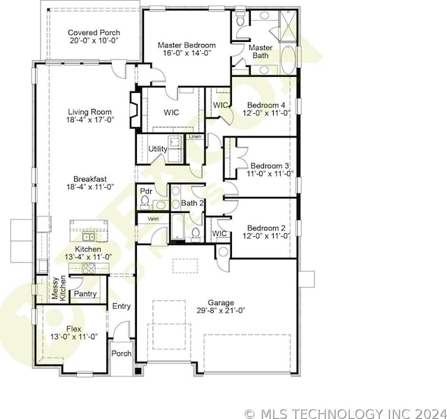 7001 E Oakland St, Broken Arrow, OK 74014 - home floor plan