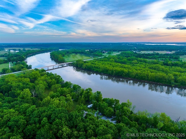 9596 N 447th Rd, Spavinaw, OK 74366 - aerial view of a nearby body of water and a heavily wooded area