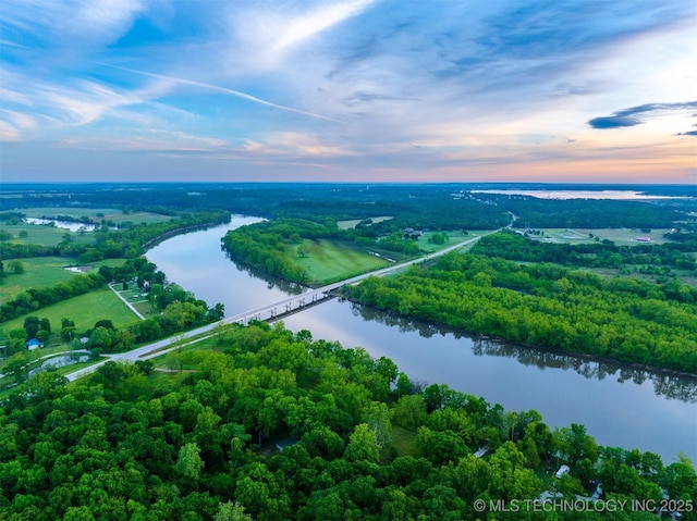 9596 N 447th Rd, Spavinaw, OK 74366 - bird's eye view of a nearby body of water and a notable bridge