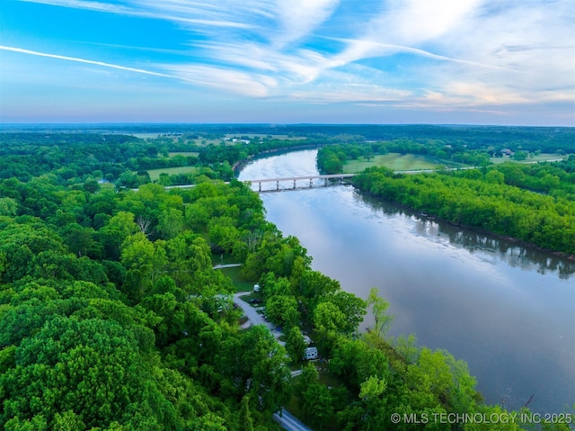 9596 N 447th Rd, Spavinaw, OK 74366 - drone / aerial view of a large body of water and a heavily wooded area