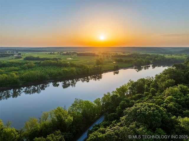 9596 N 447th Rd, Spavinaw, OK 74366 - bird's eye view of a nearby body of water and a forest