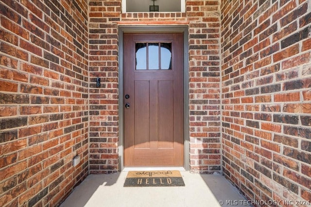 view of doorway to property