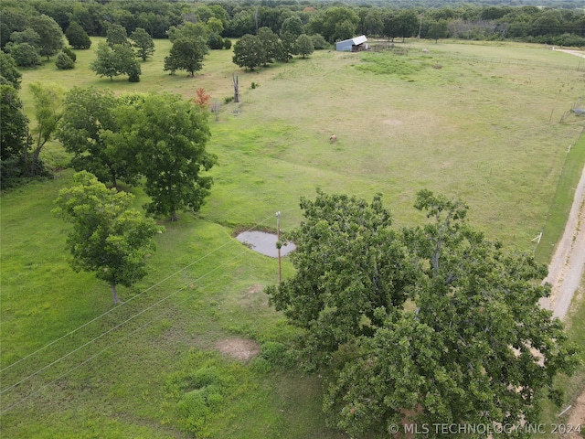 bird's eye view with a rural view