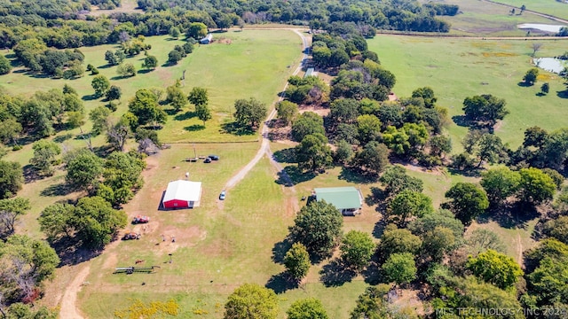 bird's eye view featuring a rural view