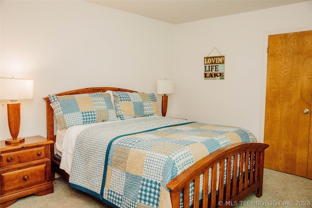 view of carpeted bedroom