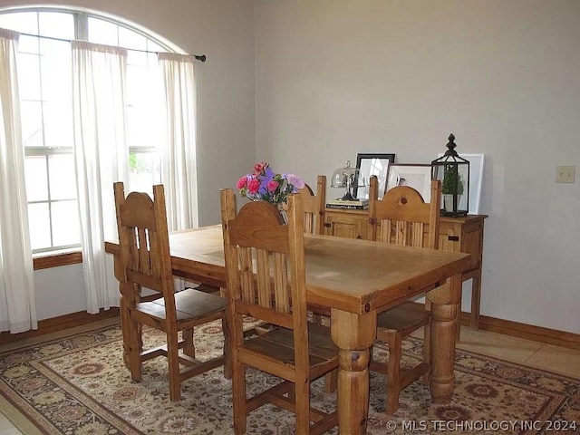 view of dining room