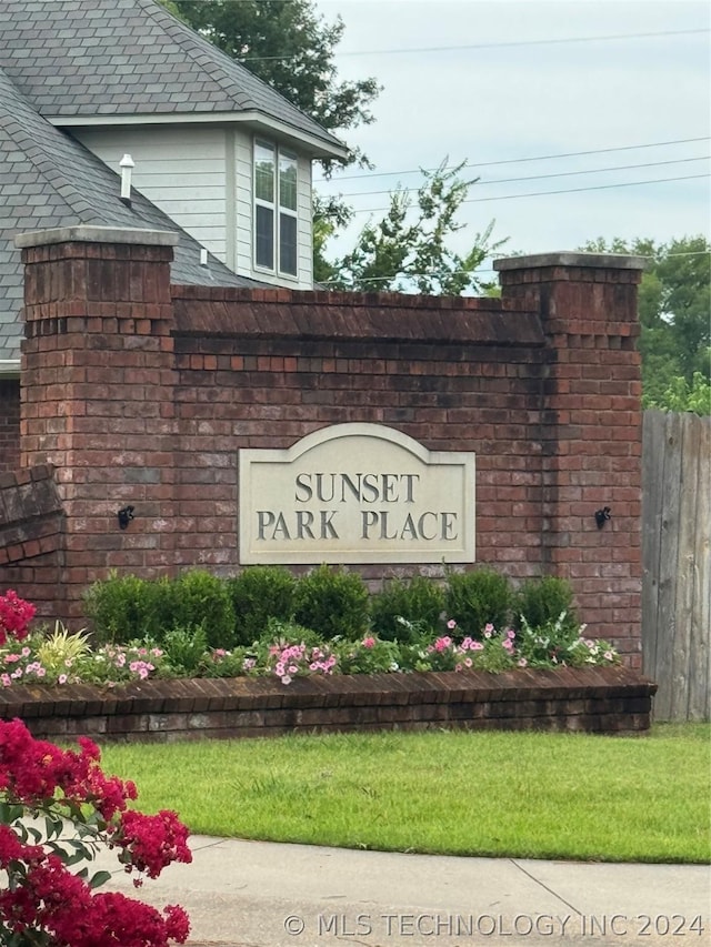 view of community sign