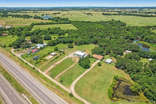 bird's eye view featuring a rural view