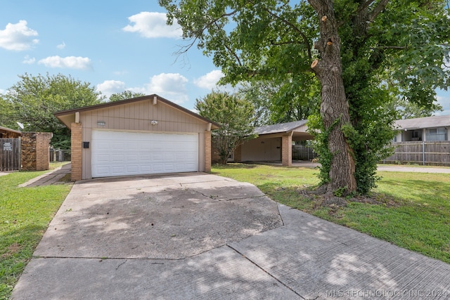 exterior space with a yard