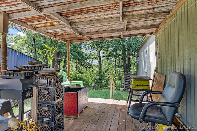 view of wooden terrace