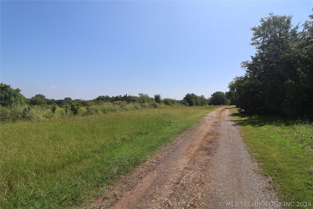 view of road featuring a rural view