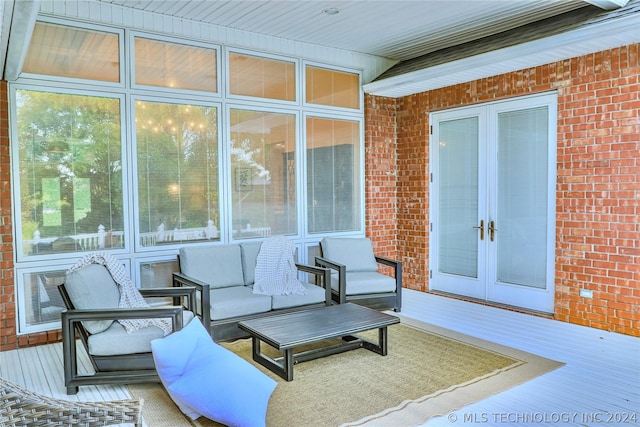 view of patio / terrace with french doors